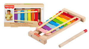 Fisher-Price Wooden Xylophone, Musical Instrument Toy HXV13 2+