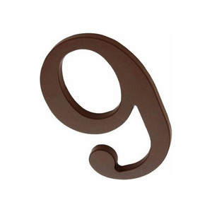 House Digit Number "6/9" 180 mm, brown