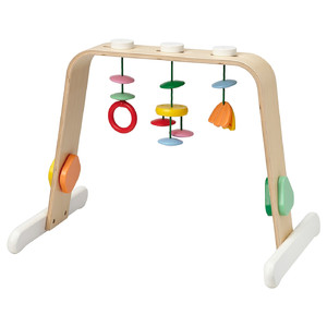 LEKA Baby gym, birch plywood/multicolour
