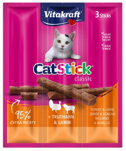 Vitakraft Cat Stick Mini Turkey & Lamb 18g