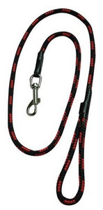CHABA Rope Dog Leash 6mm x 120cm, black-red