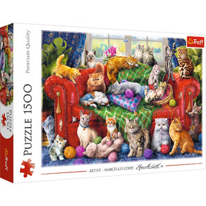 Trefl Jigsaw Puzzle Cats on the Sofa 1500pcs 12+