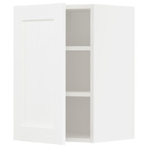 METOD Wall cabinet with shelves, white Enköping/white wood effect, 40x60 cm