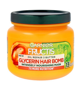 Garnier Fructis Glycerin Hair Bomb Nourishing Mask 98% Natural Vegan 320ml