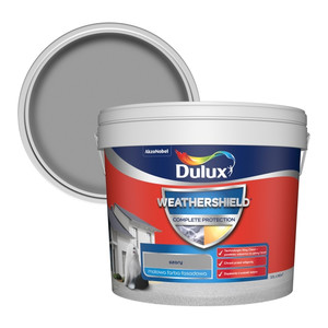 Dulux Exterior Paint Weathershield All Weather Protection Smooth Masonry Paint 10l grey