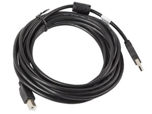 Lanberg Cable USB 2.0 AM-BM 5M Ferrite, black