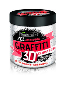 Bielenda Graffiti 3D Hair Styling Gel with Black Turnip Extract - Extra Strong 250g