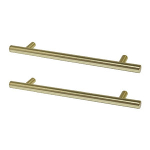 GoodHome Kitchen Door Handle Annato, brass effect, 220 mm, 2 pack
