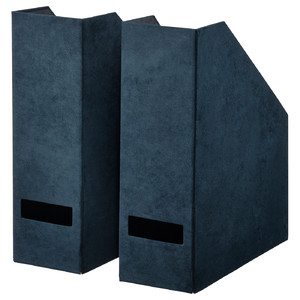 GJÄTTA Magazine file, velvet dark blue, 2 pack