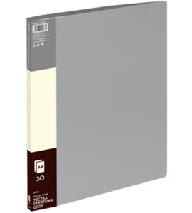 30 Pocket Display Book Folder PP A4, grey