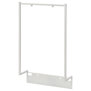 NORDLI Add-on clothes rail, white, 80-80 cm