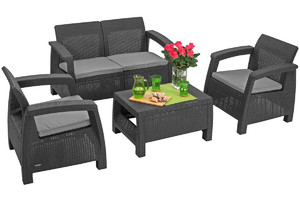 Outdoor Furniture Set CORFU SET, graphite