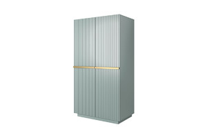 Wardrobe Nicole 100 cm, sage, gold handles