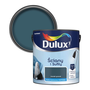 Dulux Walls & Ceiling Matt Latex Paint 2.5L, sea dark blue