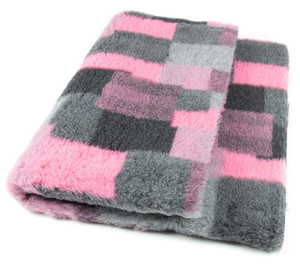 DryBed Dog Bed Blanket 100x75cm A+, pink-grey