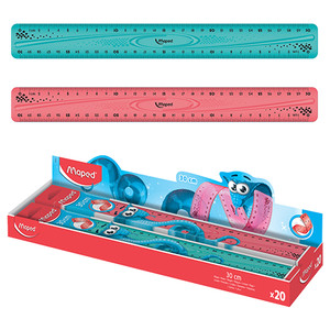 Ruler Twist n Flex Pulse 30cm, 1pc, assorted colours