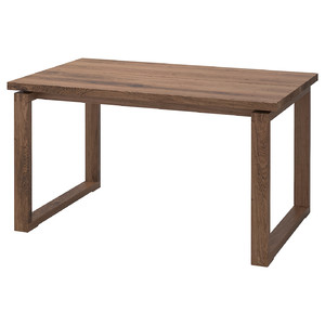 MÖRBYLÅNGA Table, oak veneer brown stained, 140x85 cm