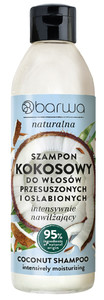 BARWA Moisturising Shampoo for Dry & Weak Hair Coconut 95% Natural 300 ml