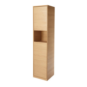 GoodHome Bathroom High Cabinet Avela 40 cm, oak effect