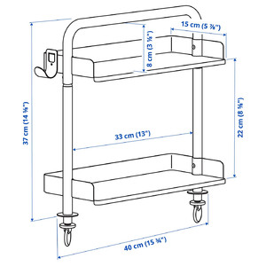 RELATERA Desk combination sit/stand, white/light grey-green, 117x60 cm