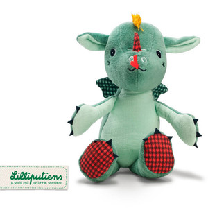 LILLIPUTIENS Cuddly Plush Dragon Joe in gift box ECO 3m+