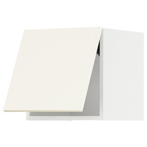 METOD Wall cabinet horizontal w push-open, white/Vallstena white, 40x40 cm