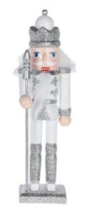 Nutcracker Christmas Decoration John 18cm, white, crown