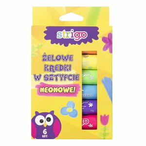Strigo Gel Stick Crayons Neon 6 Colours