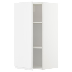 METOD Wall cabinet with shelves, white/Voxtorp high-gloss/white, 40x80 cm