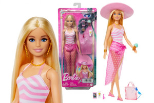 Blonde Barbie Doll With Swimsuit And Beach-Themed Accessories HPL73 3+