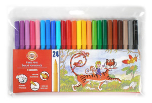 Koh-i-Noor Fibre Pens 24 Colours
