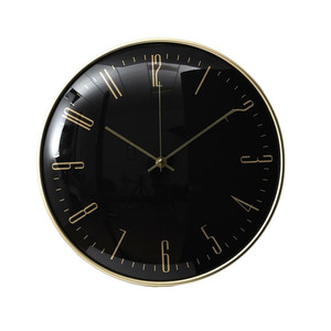 Wall Clock Luce, black/gold