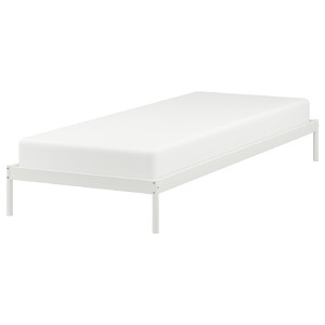 VEVELSTAD Bed frame, white, 90x200 cm