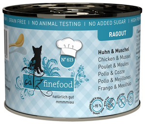 Catz Finefood Ragout Cat Food N.613 Chicken & Mussel 180g