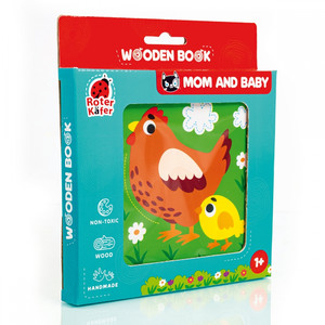 Roter Kafer Wooden Book Mom and Baby 12m+