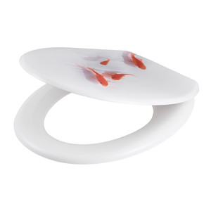 GoodHome Soft-close Toilet Seat Genoa, duroplast, fish pattern