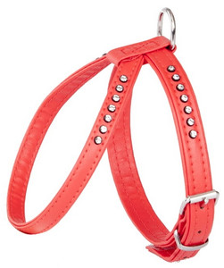 Dingo Dog Harness Glamour Size 1 (27-33cm), red