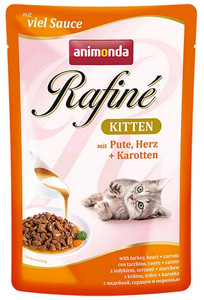 Animonda Rafiné Kitten Cat Food with Turkey, Heart & Carrots 100g