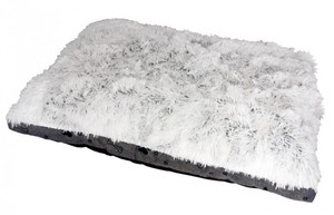 Robto Dog Bed Pillow Shaggy Size L, white
