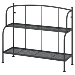 LÄCKÖ Shelving unit, grey outdoor/indoor, 92x76 cm