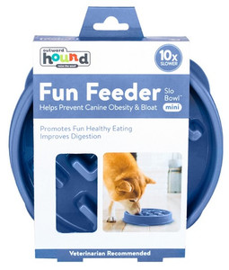 Outward Hound Fun Feeder Dog Bowl Mini, blue