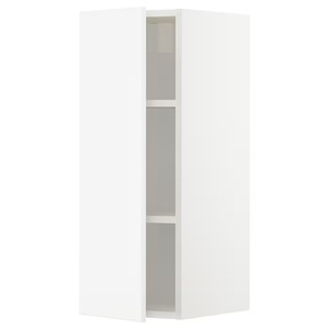 METOD Wall cabinet with shelves, white/Veddinge white, 30x80 cm