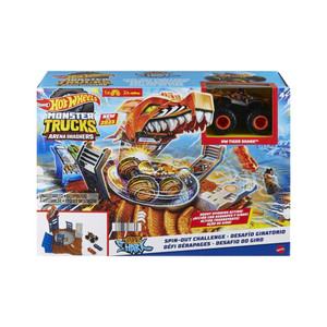 Hot Wheels Monster Trucks Arena Smashers Tiger Shark Spin-Out Challenge HNB93 4+