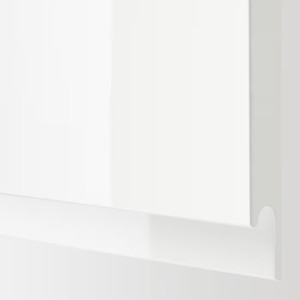 METOD Wall cabinet horizontal w 2 doors, white/Voxtorp high-gloss/white, 40x80 cm