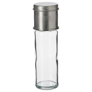 CITRONHAJ Spice mill, clear glass/stainless steel, 15 cm