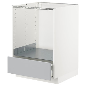 METOD / MAXIMERA Base cabinet for oven with drawer, white/Veddinge grey, 60x60 cm