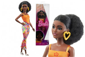 Barbie Doll Fashionista, Curly Black Hair And Petite Body HPF74 3+