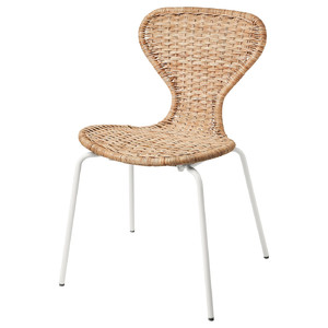 ÄLVSTA Chair, handmade rattan/Sefast white