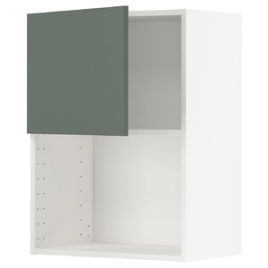 METOD Wall cabinet for microwave oven, white/Bodarp grey-green, 60x80 cm