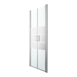 GoodHome Shower Door Double Beloya 90 cm, chrome/mirror glass